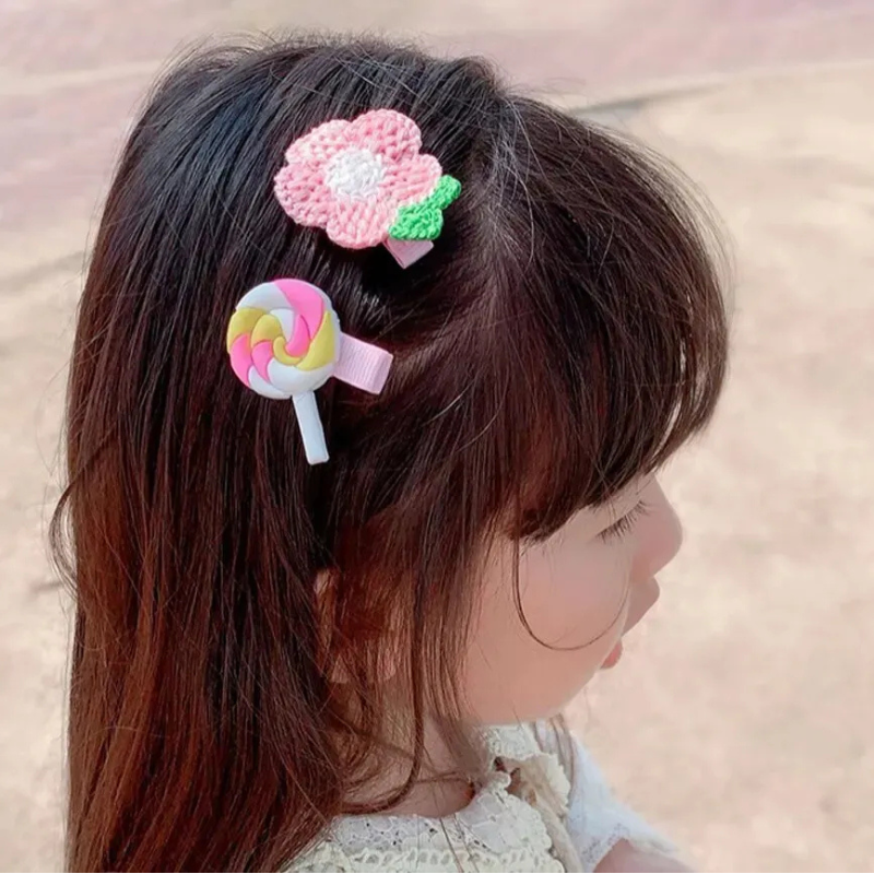 Gigglesboo | Kids Hair Clips Set, 14 Pieces, Cute Rainbow Butterfly Flower Design, Purple Hair Accessories for Girls
