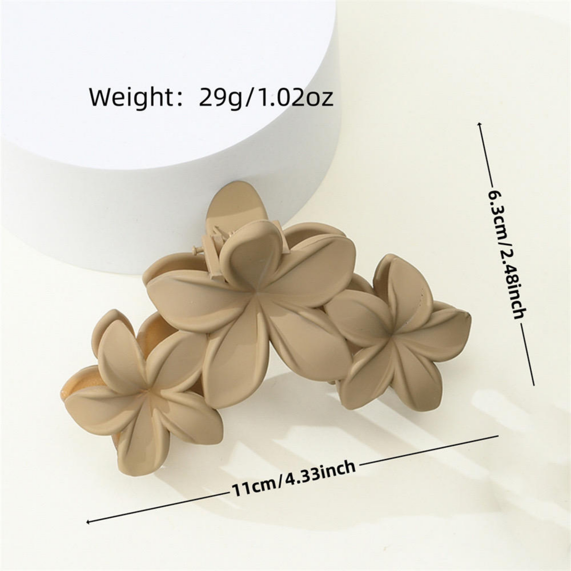 GIGGLES BOO Floral Hair Claw Clips, 13 cm Large, Non-slip Design, 2-Pack pcs