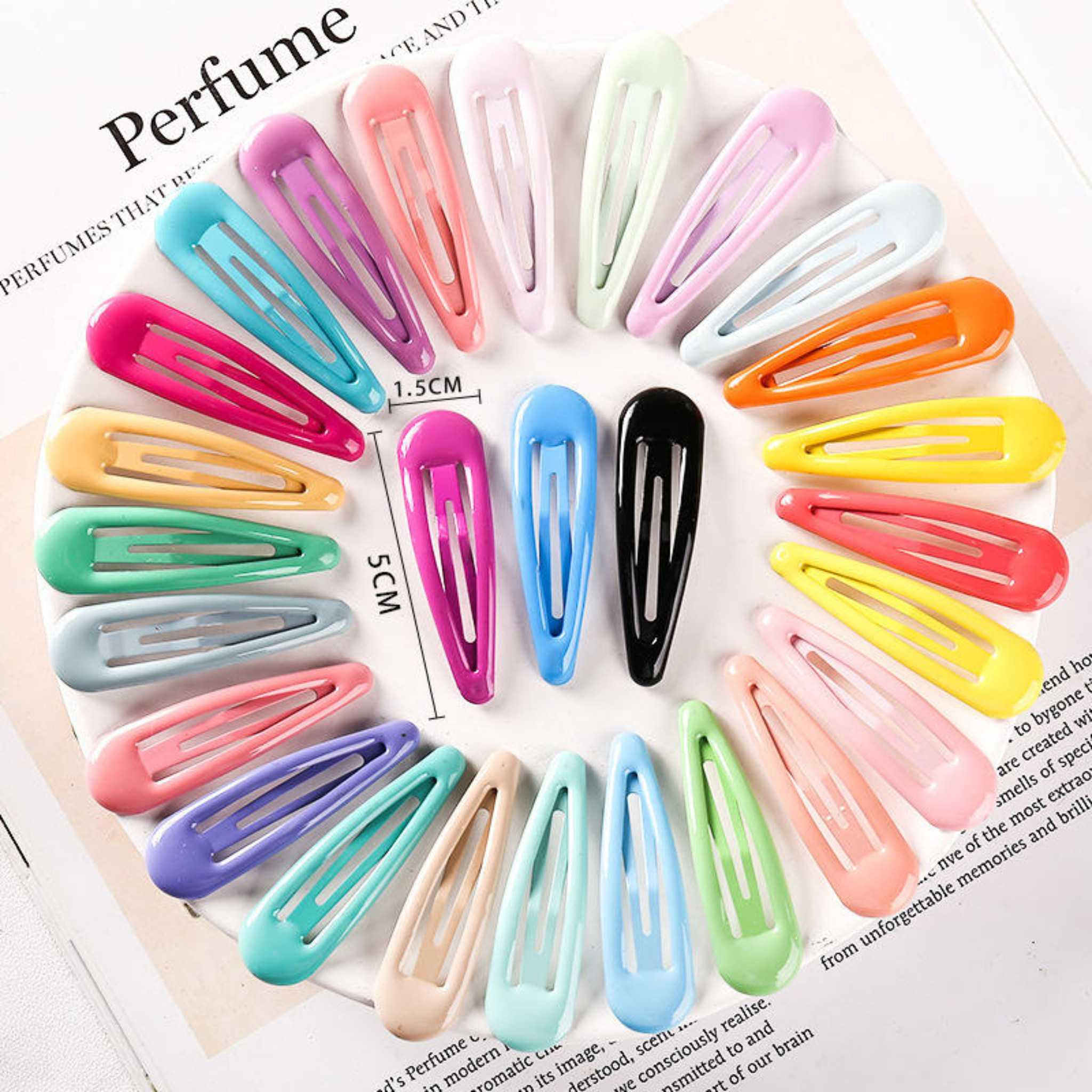 Hair Clip Fashion Metal Multicolors Shiny Latest Korean Black Tic Tac Pins Womens Girls Pink Light weight Accessories