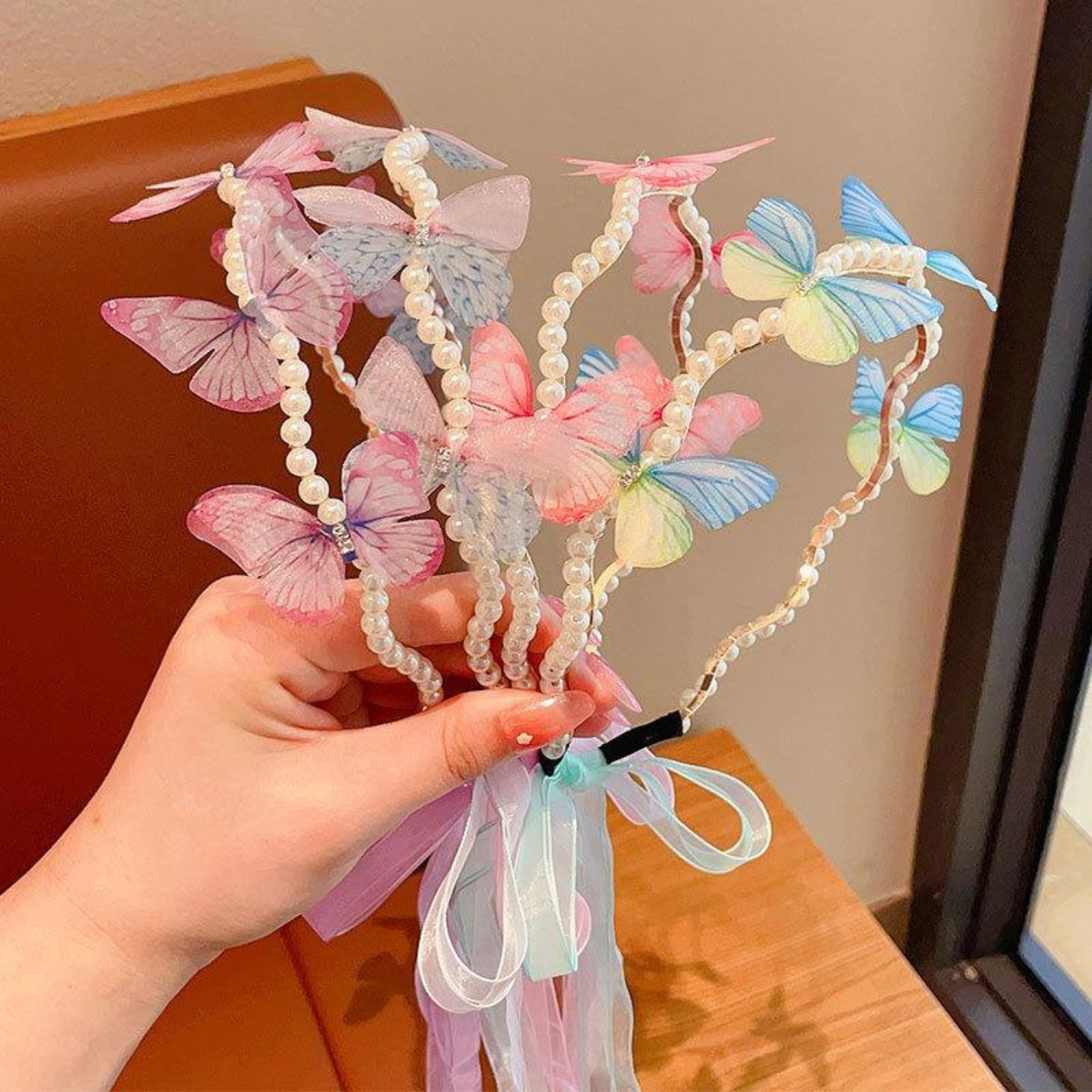 Giggles Boo Pearl 3D Butterfly Hairband for Girls & Women Pack of 1