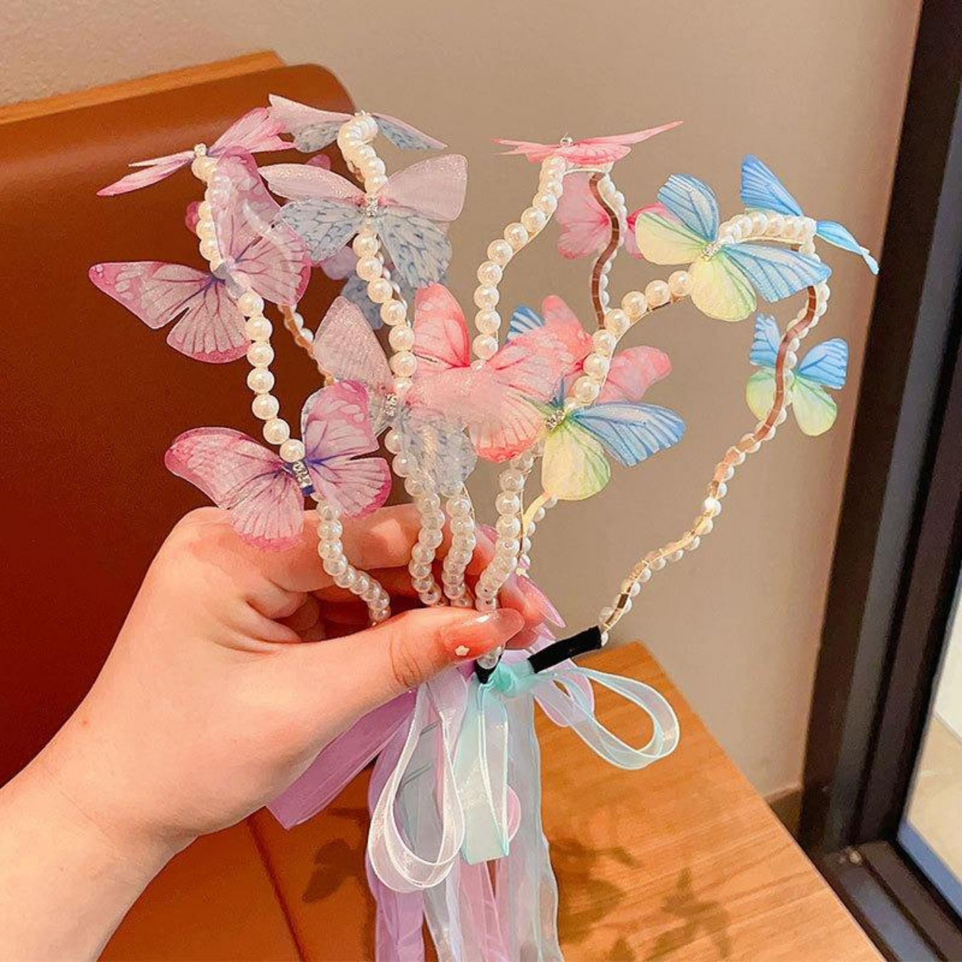 Giggles Boo Pearl 3D Butterfly Hairband for Girls & Women Pack of 1