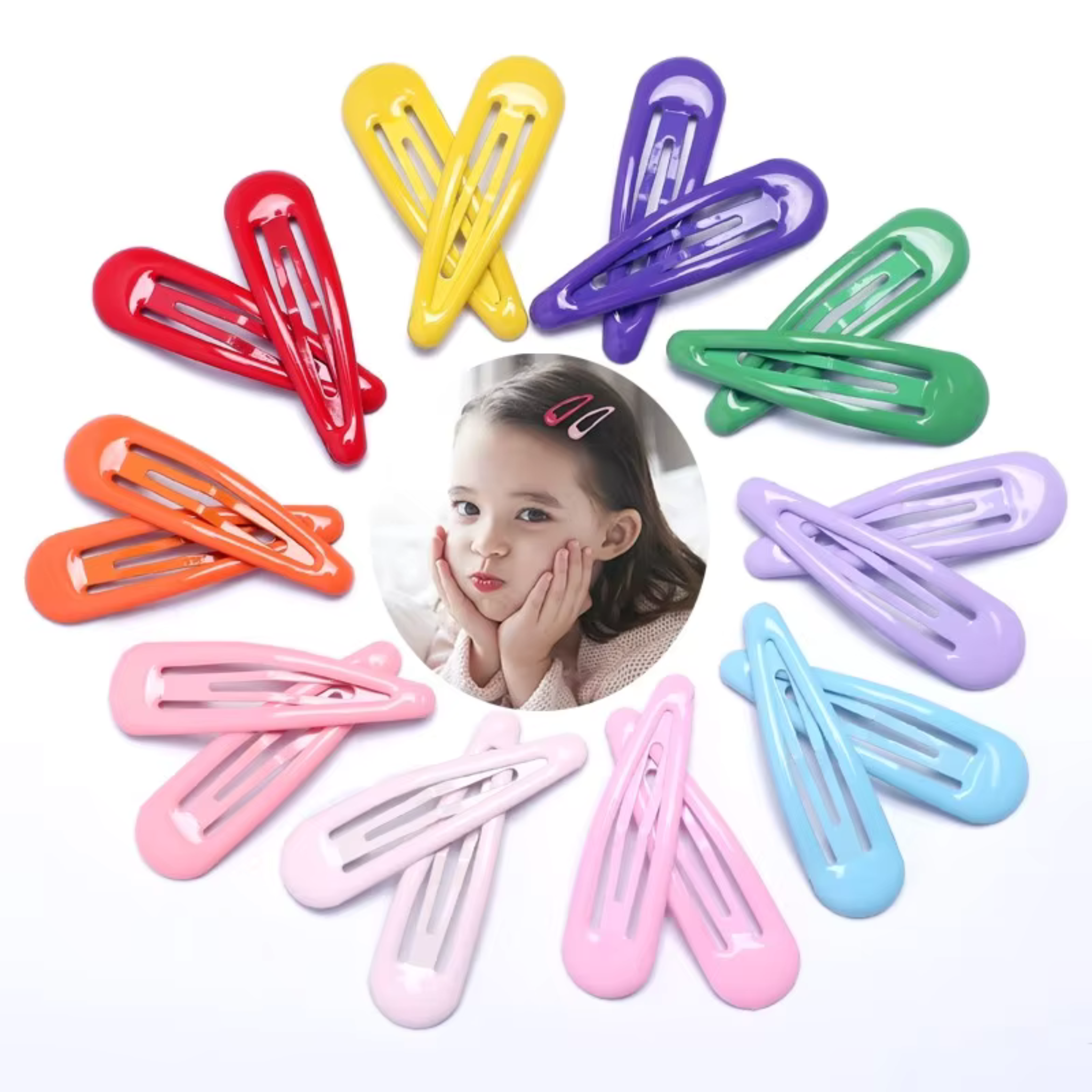 Hair Clip Fashion Metal Multicolors Shiny Latest Korean Black Tic Tac Pins Womens Girls Pink Light weight Accessories