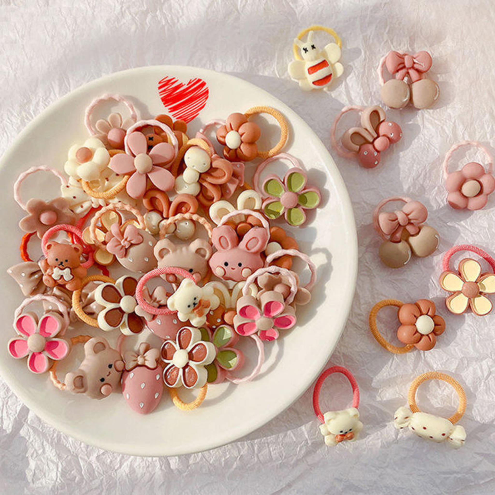 Hair Tie Spiral Band Kids Accessories Cartoon Ties Rainbow Hair Coils Pony girls Rubber Tie