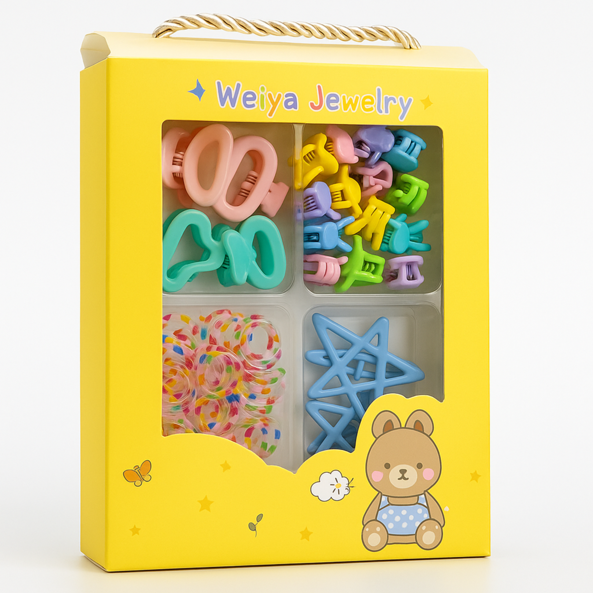 MULTICOLOR CLIP MINI CLAW STAROINS SET CLAW KOREAN STYLISH 