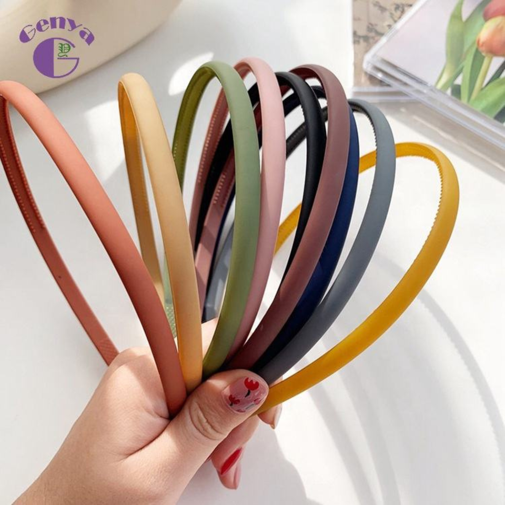 multiple colorful headbands