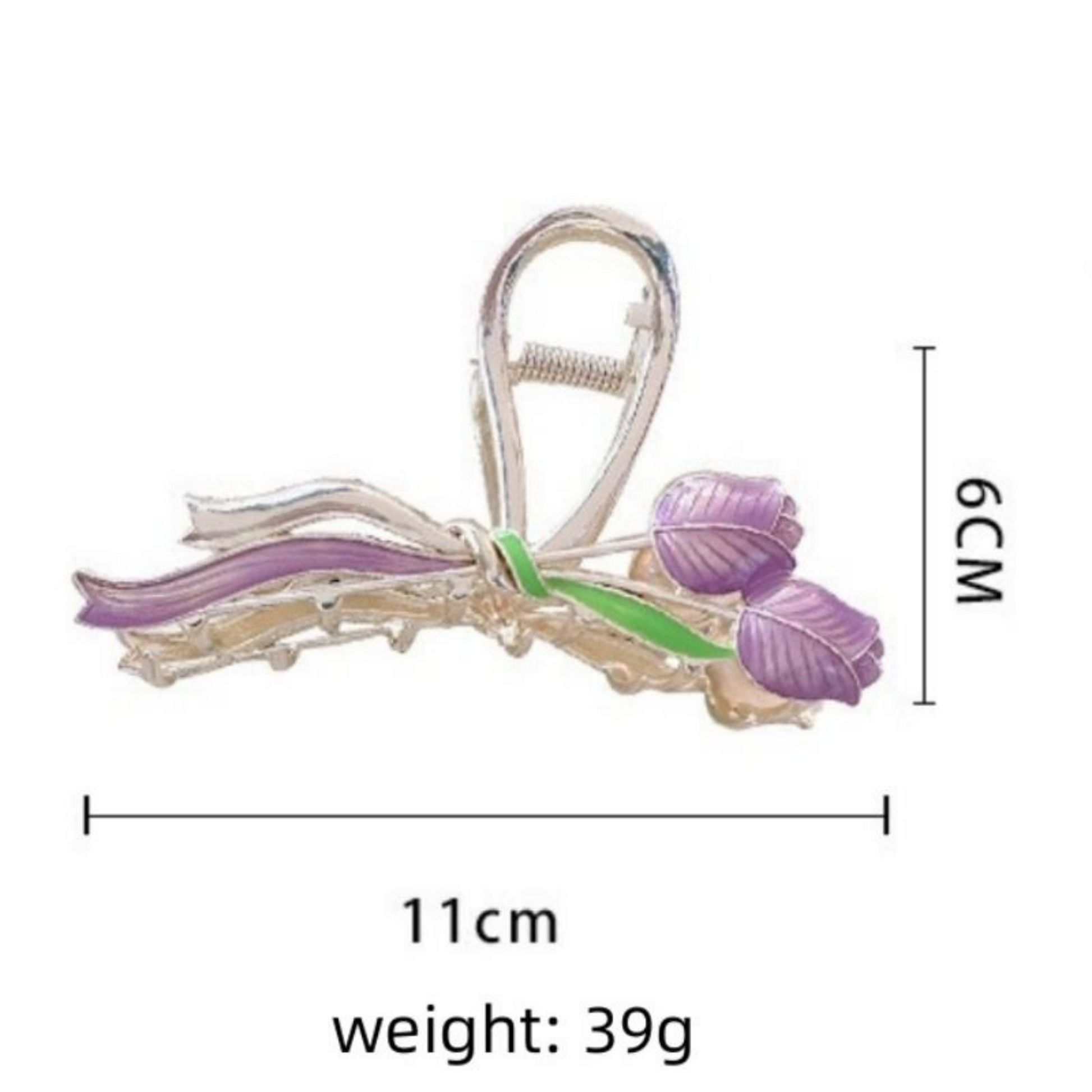 Hair Accessories claw clip clutcher metel women girls metal wedding party tulip pink stylish