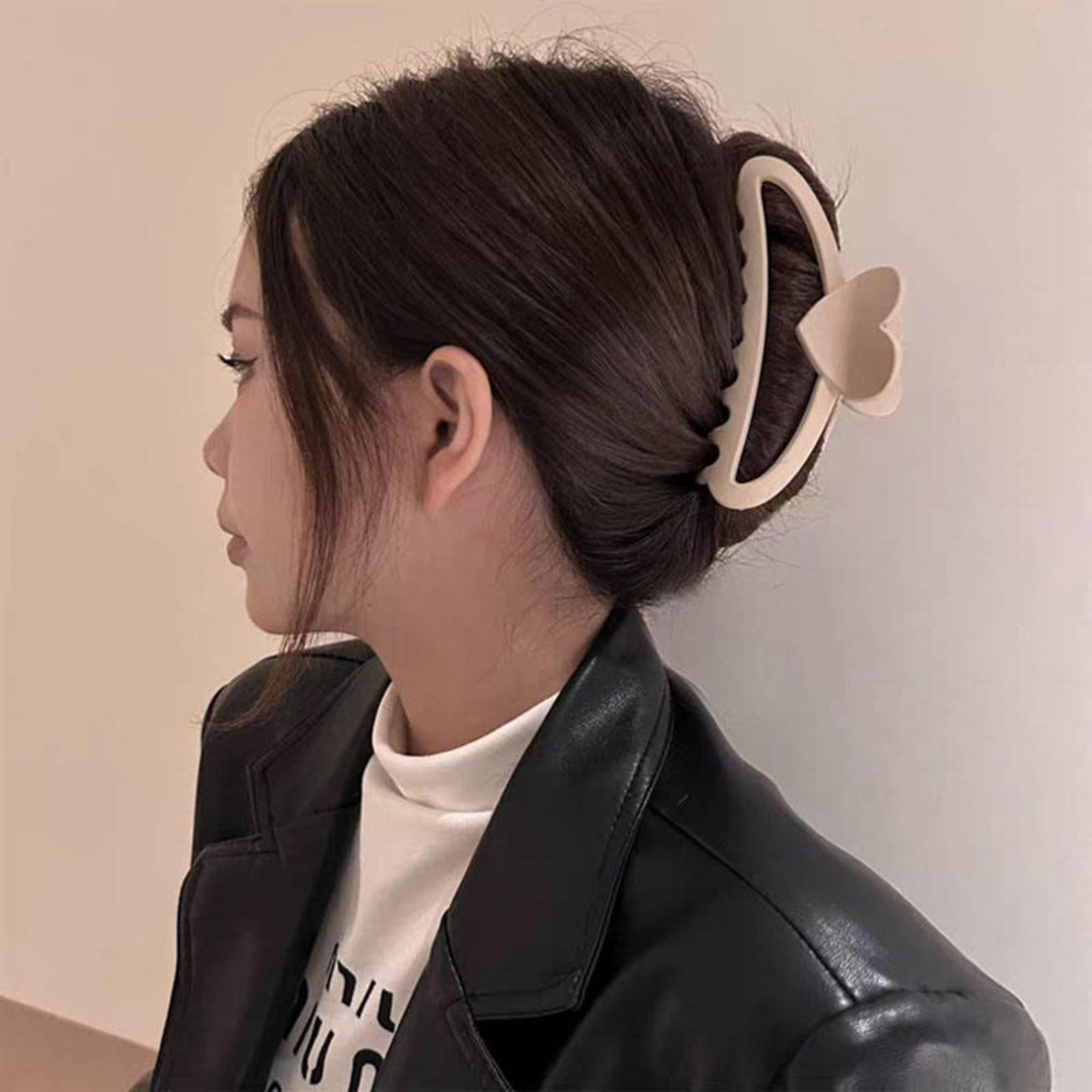  Heart Oval Claw Clips for Girls 