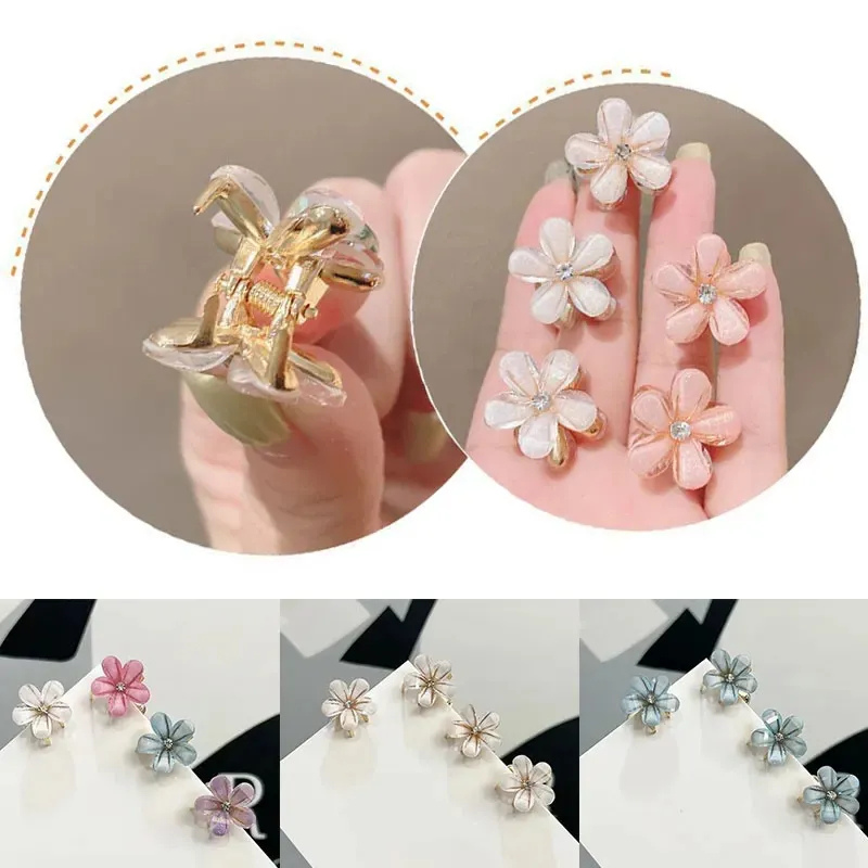 Collage of Floral  Mini Claw clip 