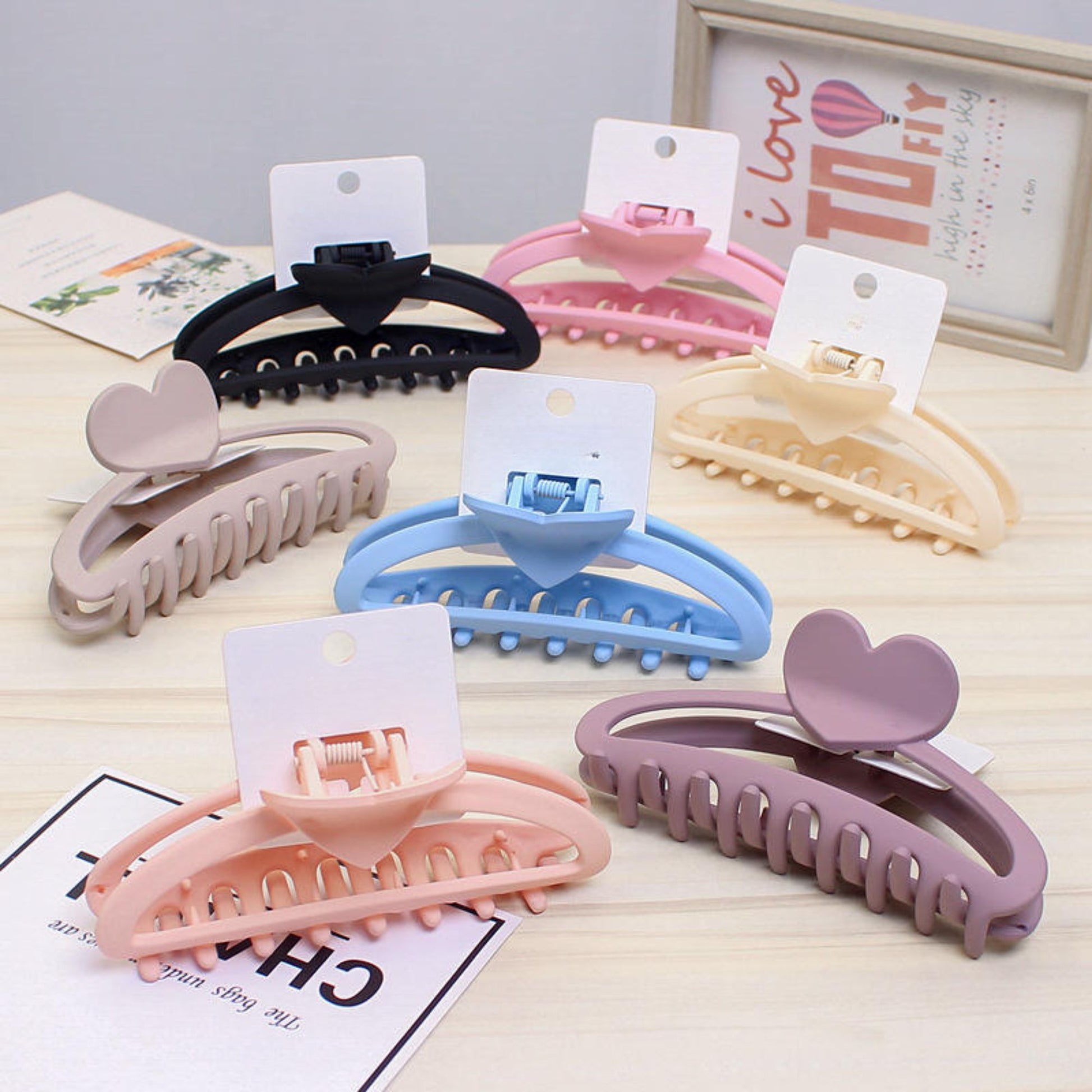  Oval Shape Claw Clips  multicolor 
