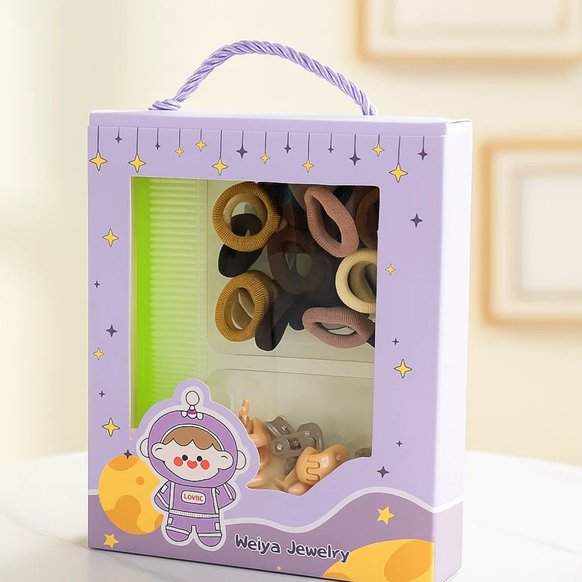 Children’s hair accessories baby  girls hair claw clips comb  rubber bands colorful fashion Clip gift pack return