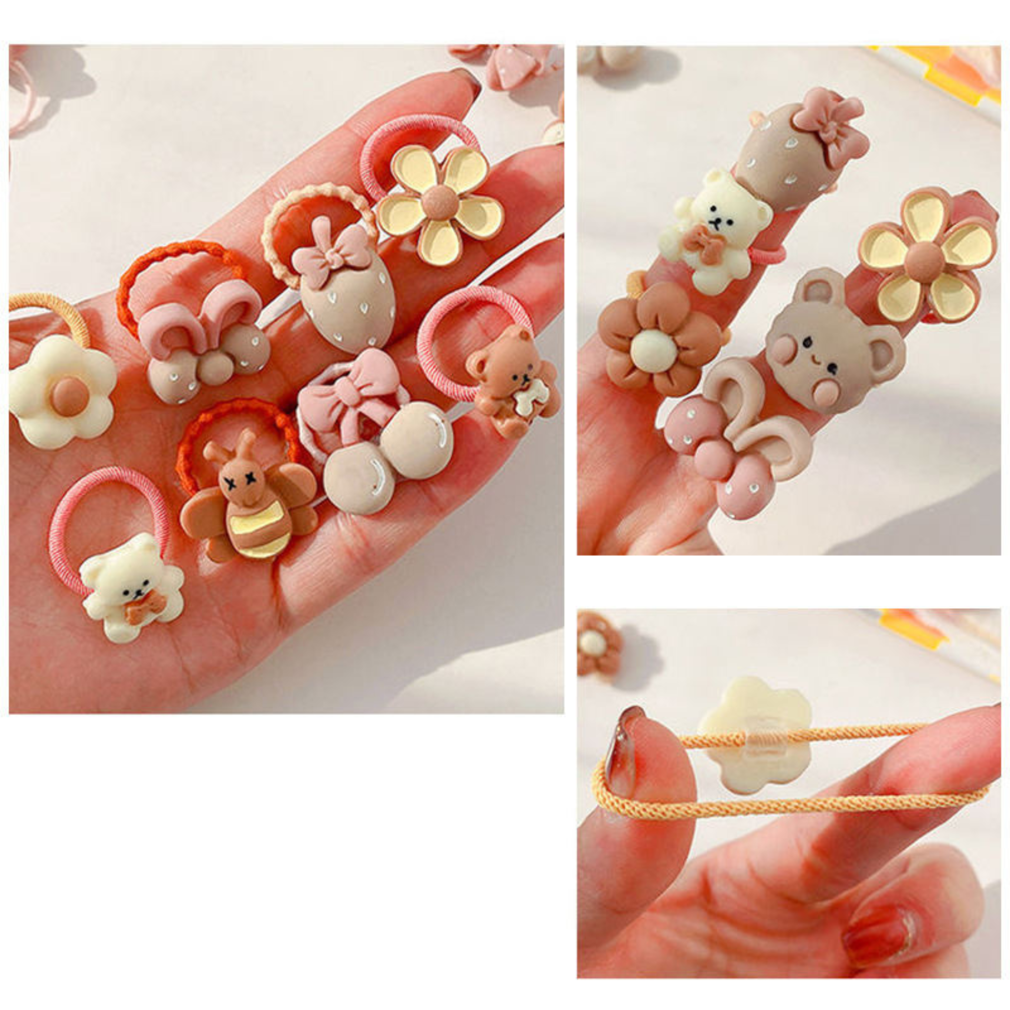 Hair Tie Spiral Band Kids Accessories Cartoon Ties Rainbow Hair Coils Pony girls Rubber Tie