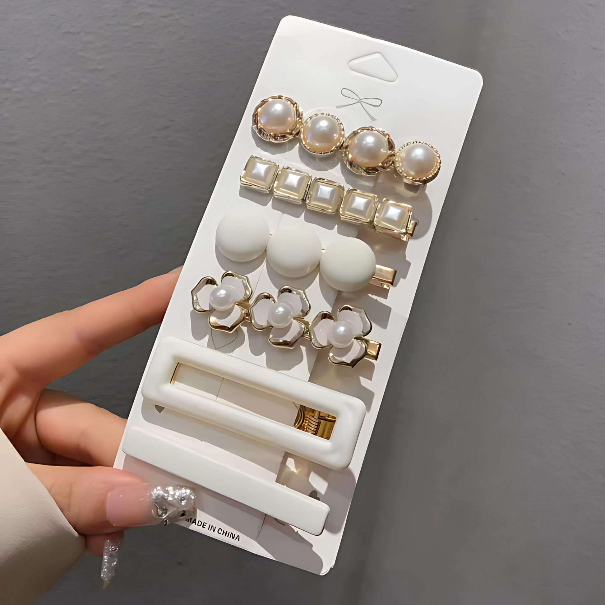 Hair Accessories clips white stone flower women styling barrettes