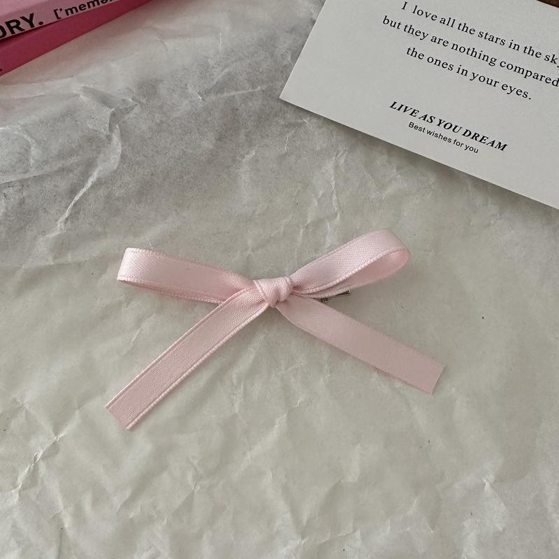 Giggles Boo | Pack of 6 pcs (Any Random 6 Colour) Hair Ribbon Clips, Tiny Bow Clips for Thick & Fine Hair for Women and Girls | Alligator Clip for Hair Styling | Gift for Girls