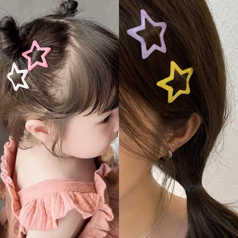 Giggles Boo Star Tic Tac Metal Hair Clips for Kids, Baby Girls & Women - 30 Pcs
