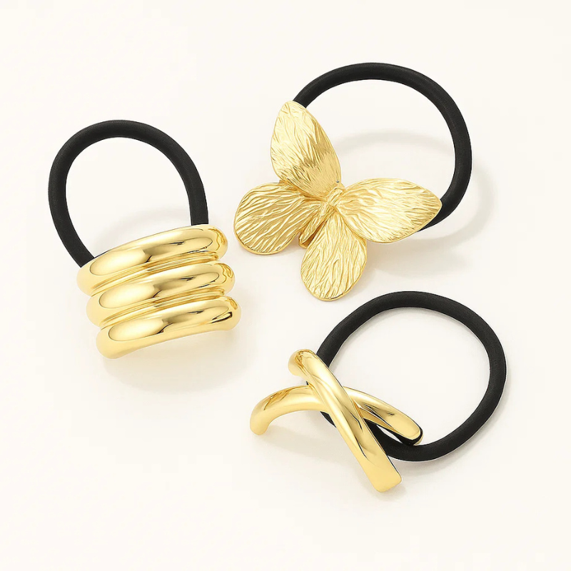 Metal hair accessories for women
Gold plated hair bands