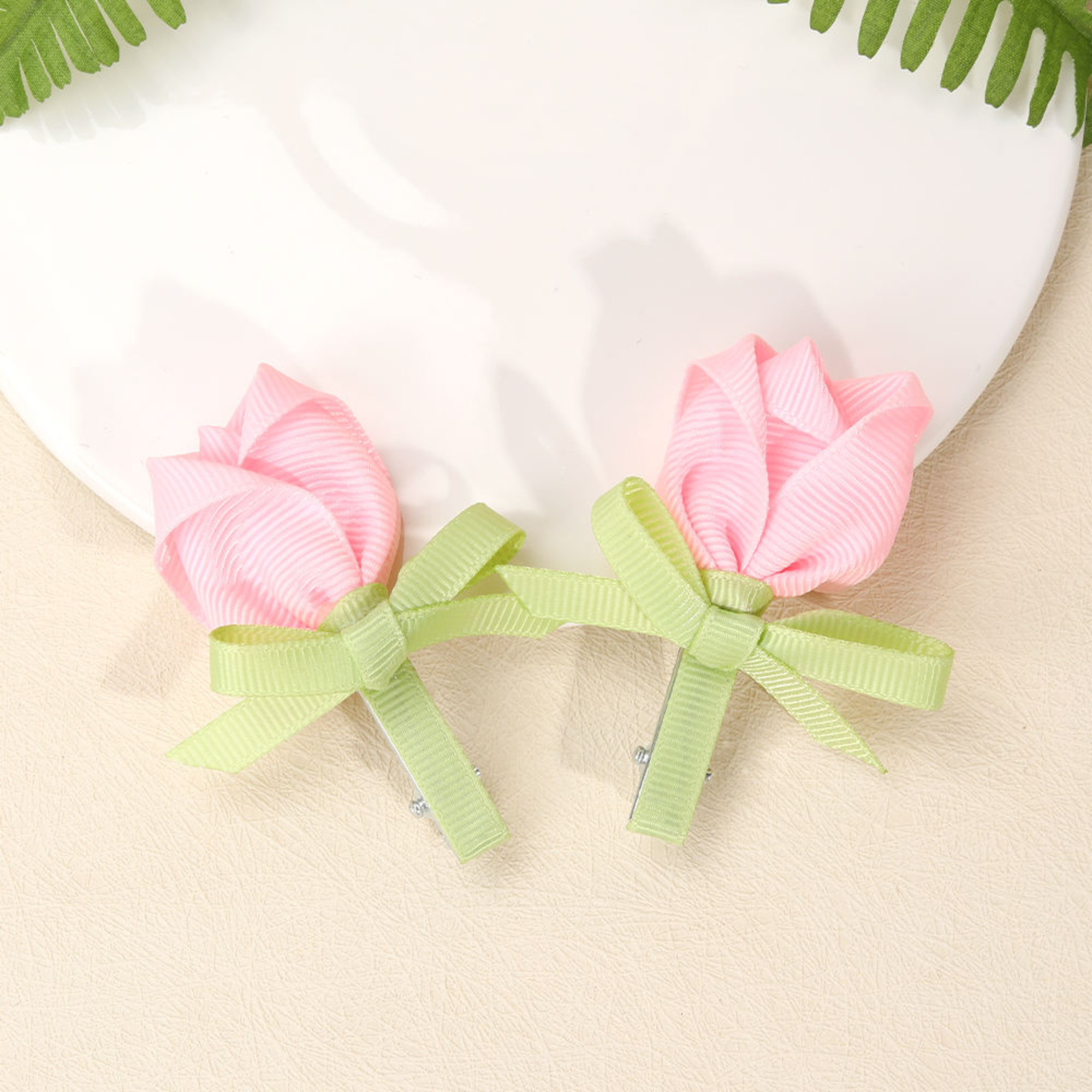 non-slip hair clip, pink green hair bow, cute hair clips for girls, toddler hair accessory