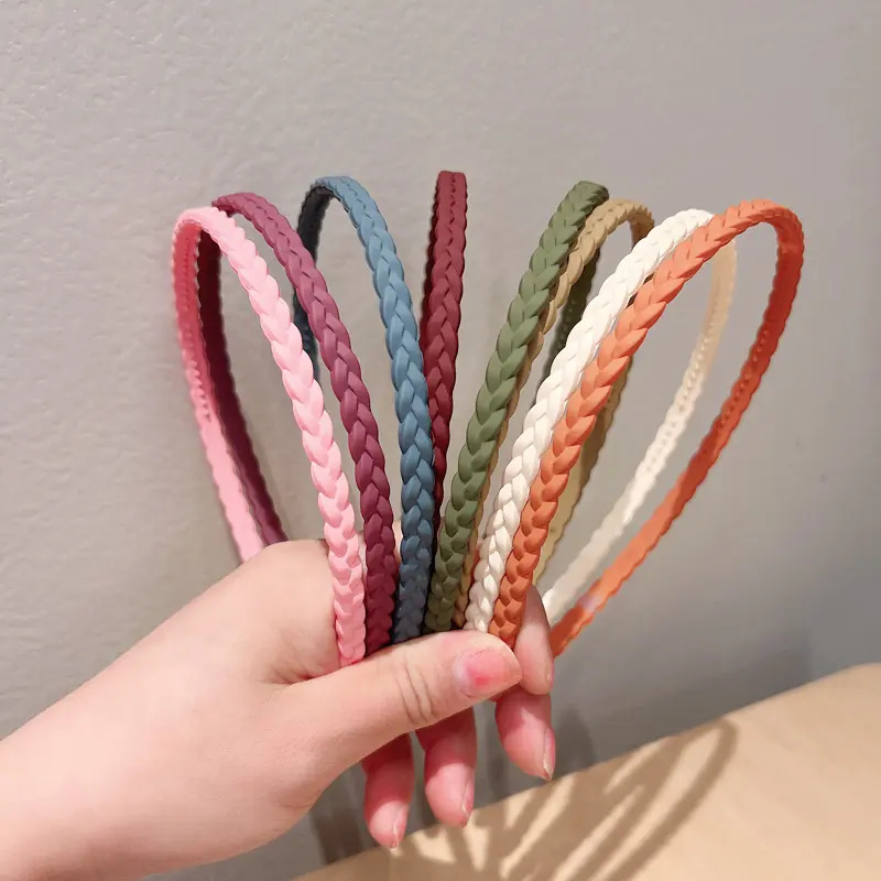 braided headbands multicolor plastic 