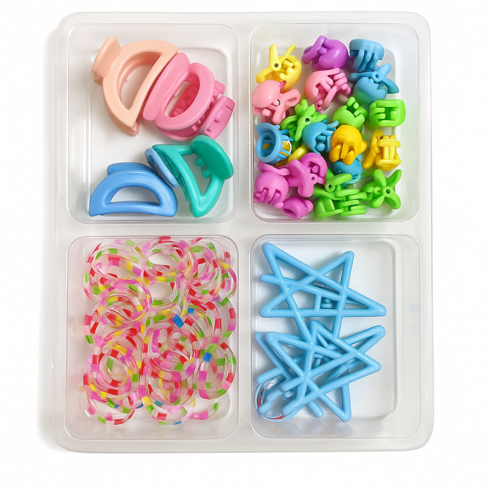 MULTICOLOR CLIP MINI CLAW STAROINS SET CLAW KOREAN STYLISH TIE