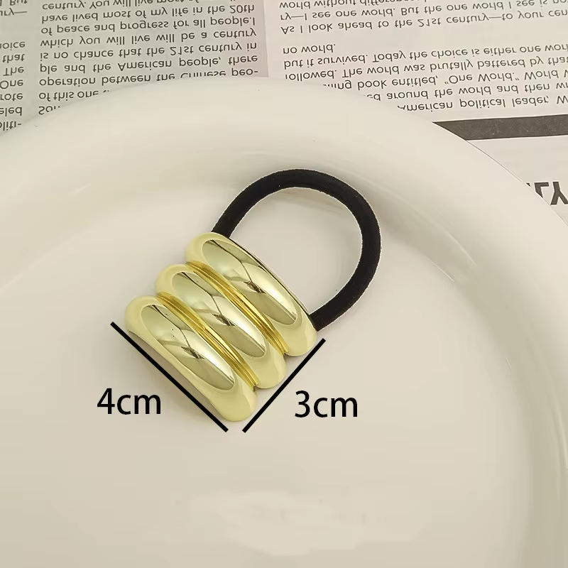 non-slip metal hair tie
retro hair accessory for women
durable gold hair elastic
elegant hair ties for party