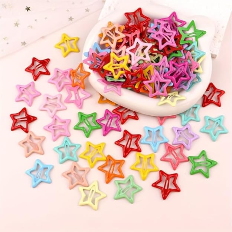 kids hair clips, star tic tac clip