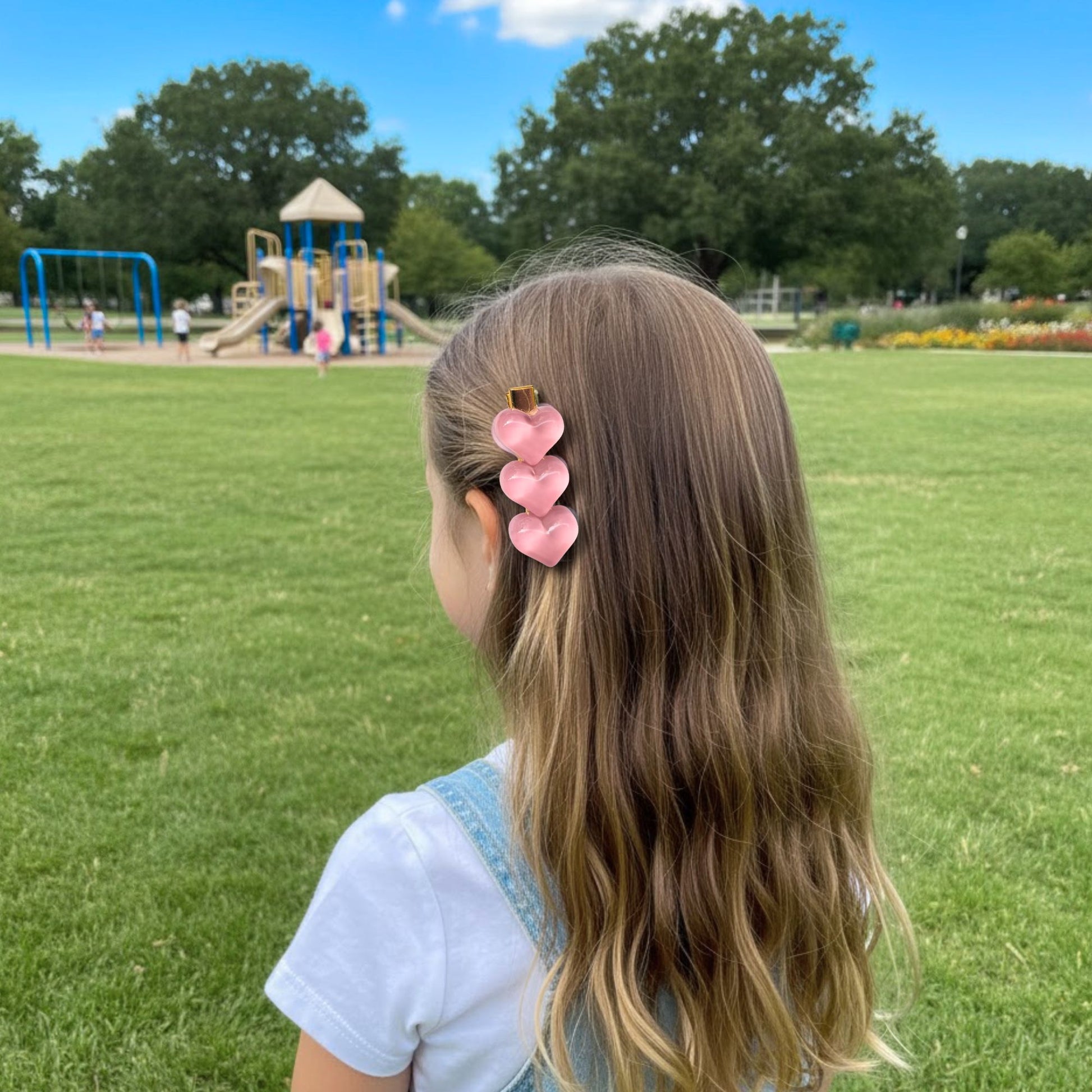 pastel heart clips, stylish hair pins for women,