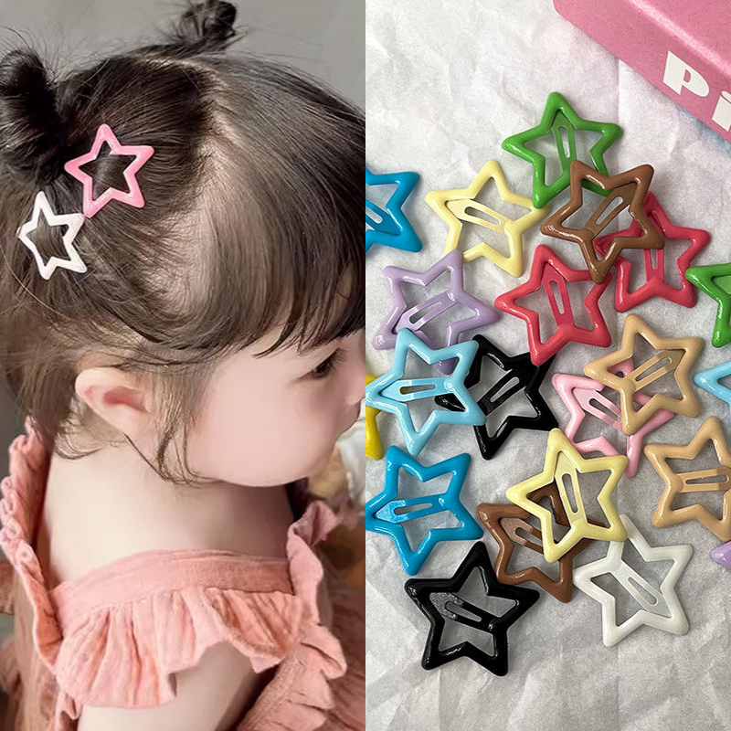 star tic tac hair clips, metal hairpins
