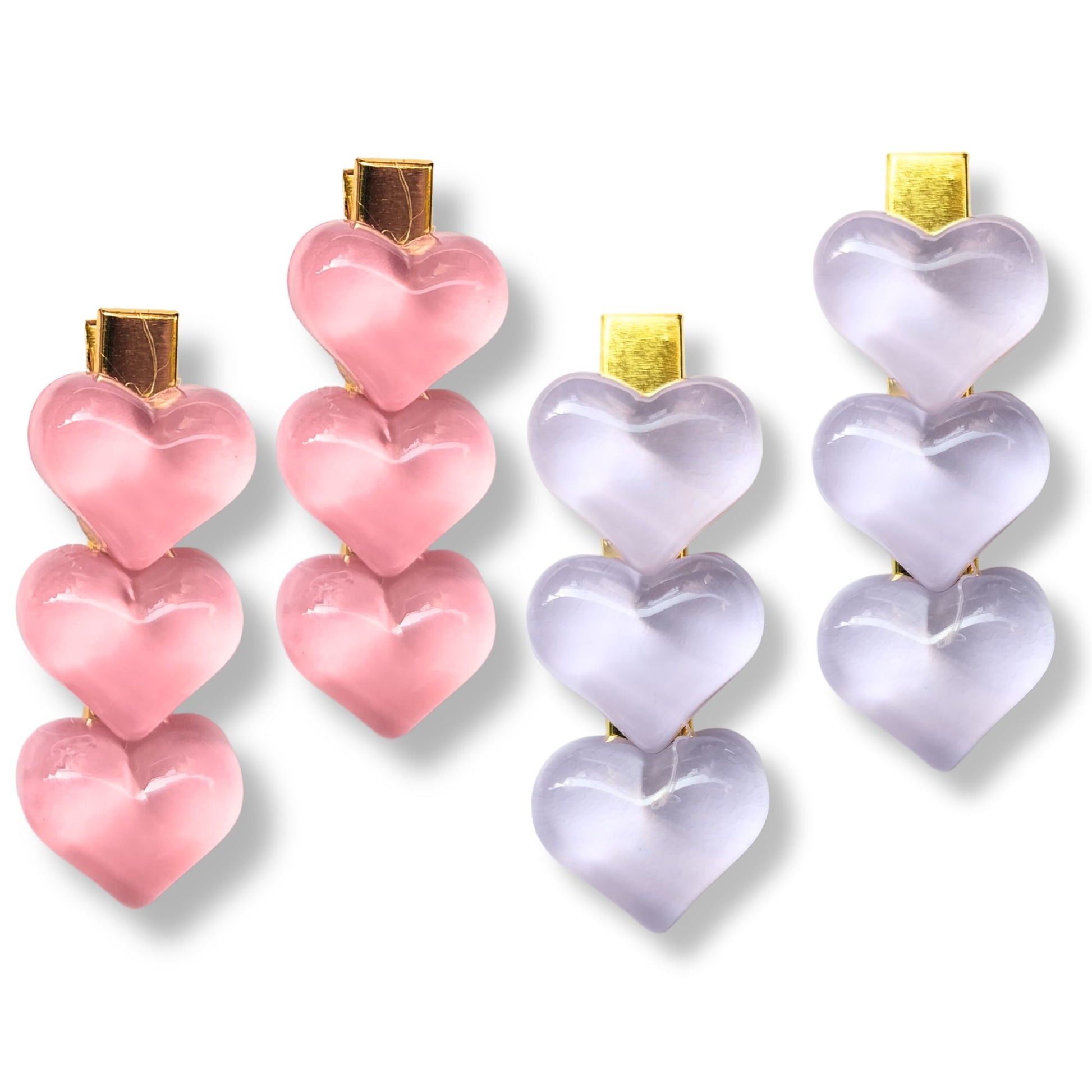 one pink, one lavender Set of 2 clip