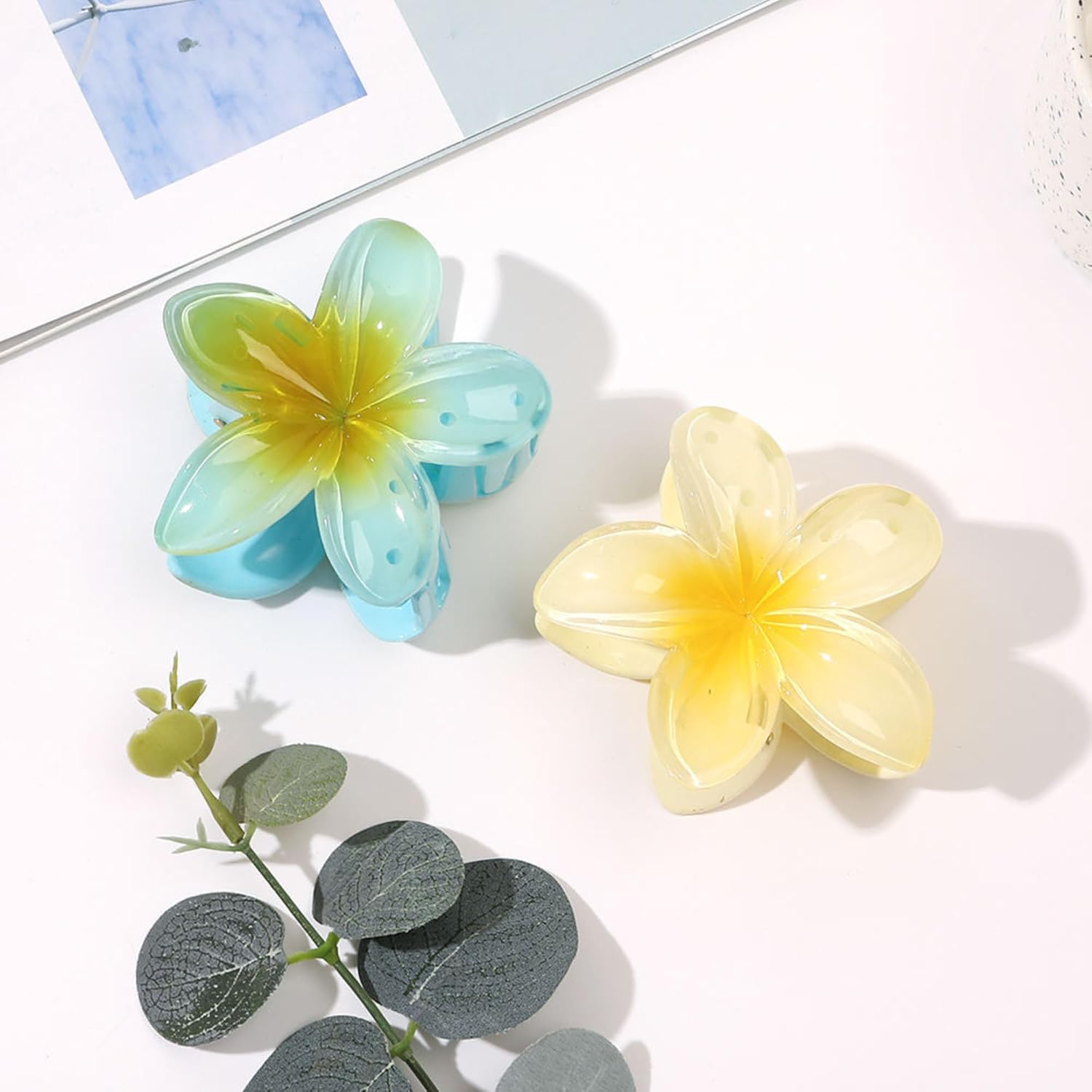 floral hair claw clip for girls and women