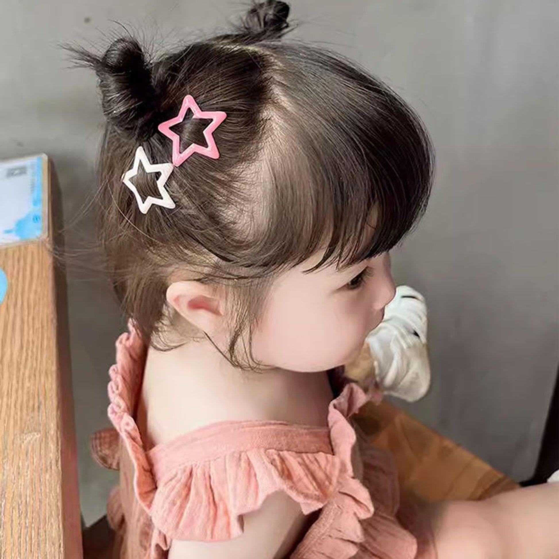  Tic Tac Clip for Toddlers & Kids | Cute Hair Clips Set for Girls, 14 Pieces, Rainbow Flower Design, Pink Hair Accessories